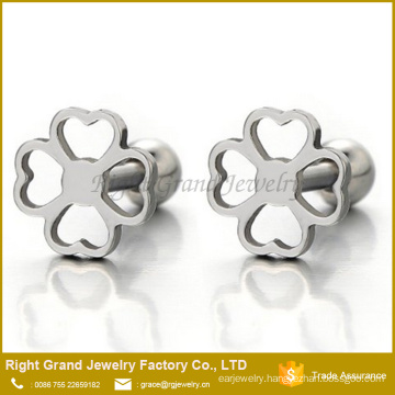 Customized Size Surgical Steel Hollow Flower Ear Tragus Cartilage Earrings